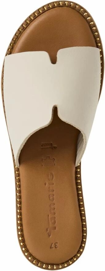 Tamaris leren muiltje 1-27135-42 418 damesschoenen slip-on M2713542 beige - Foto 4
