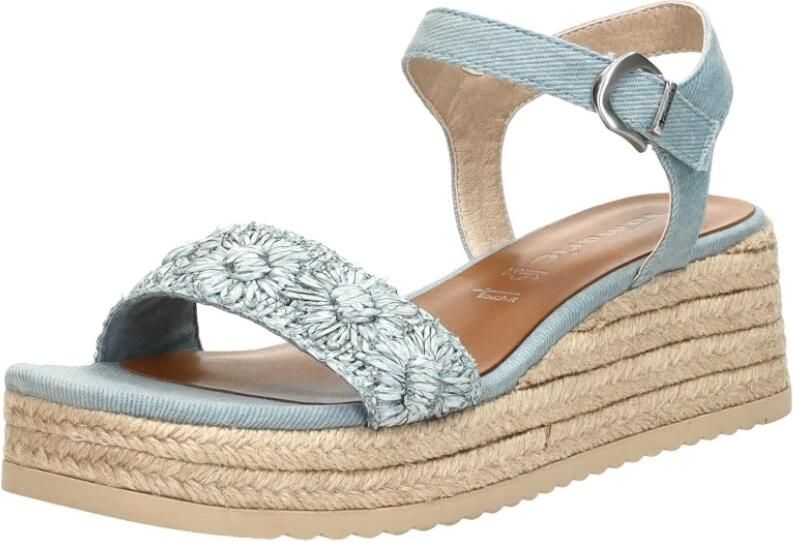 Tamaris Sandalen Touwzool Sandalen Touwzool Licht blauw - Foto 3
