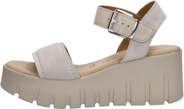 Tamaris Sandalen van leer met geprofileerde plateauzool - Foto 5