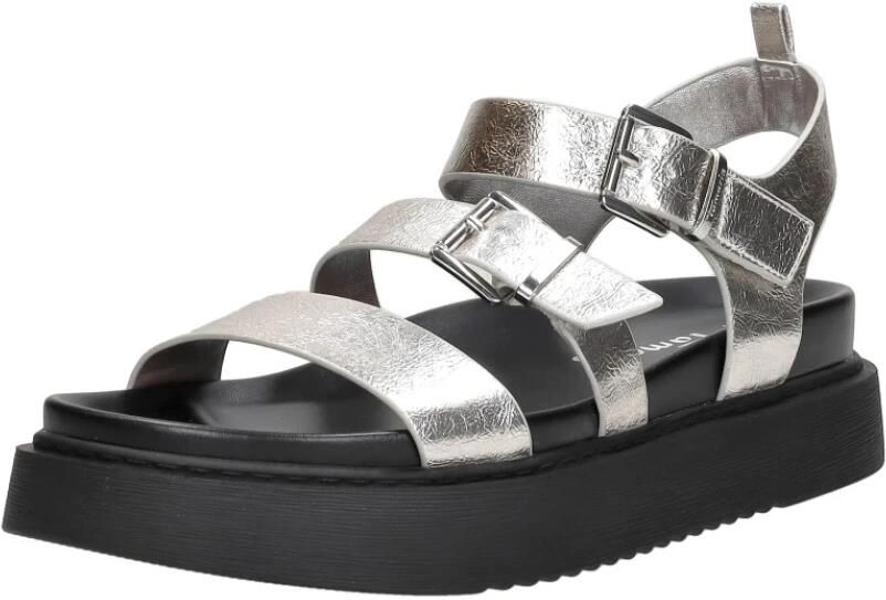 Tamaris Moderne Grijze Sandalen met Dubbele Gespsluiting - Foto 4