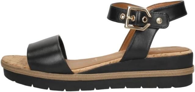 Tamaris Zwarte Leren Sandaal met Gespsluiting Black Dames - Foto 5