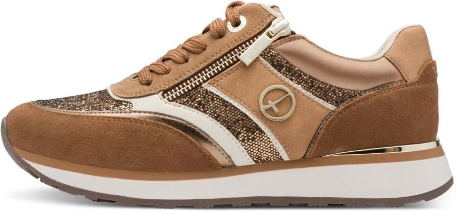 Tamaris Sneakers met sleehak vrijetijdsschoen lage schoen veterschoen met contrastafwerkingen - Foto 7