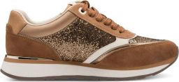 Tamaris Sneakers met sleehak vrijetijdsschoen lage schoen veterschoen met contrastafwerkingen