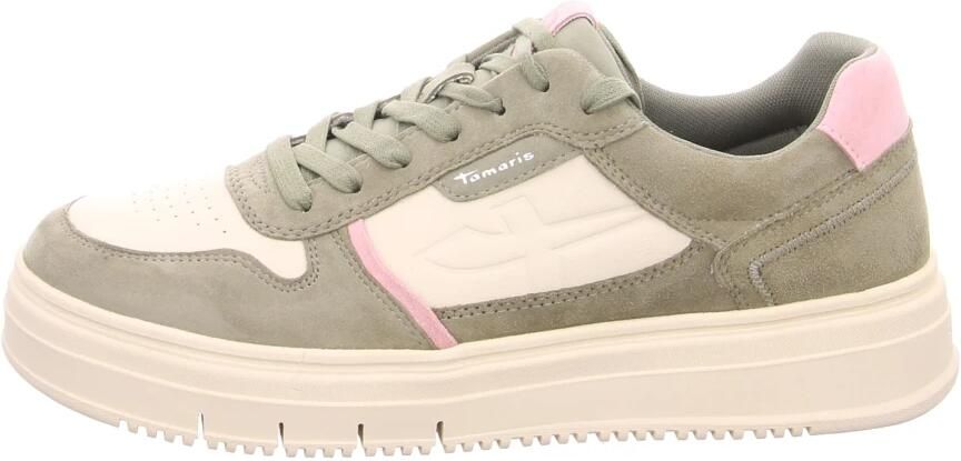 Tamaris Plateausneakers trendsneaker vrijetijdsschoen veterschoen in coole basket-stijl