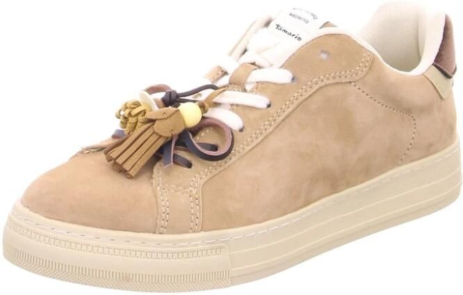 Tamaris dames leren sneaker 1-23708-47-310 lage veterschoen voor dames bruin - Foto 11