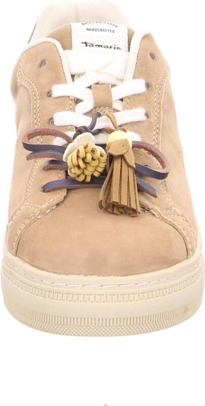 Tamaris dames leren sneaker 1-23708-47-310 lage veterschoen voor dames bruin - Foto 12