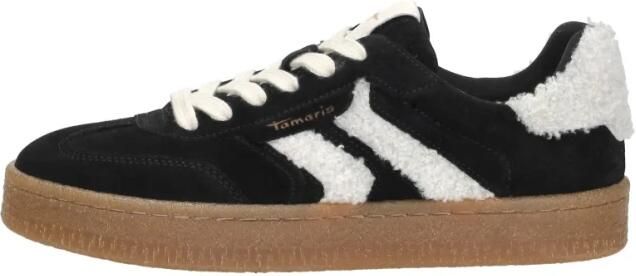 Tamaris leren damestrainers 1-23723-44 083 Lage damesschoen M2372344 Zwart - Foto 4