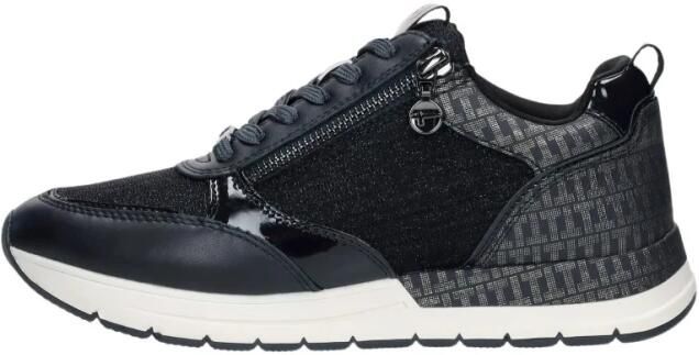 Tamaris Sneakers met sleehak vrijetijdsschoen lage schoen veterschoen met trendy metallic-details - Foto 5