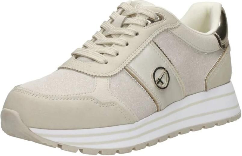 Tamaris Plateausneakers plateau vrijetijdsschoen lage schoen veterschoen in materiaalmix - Foto 10