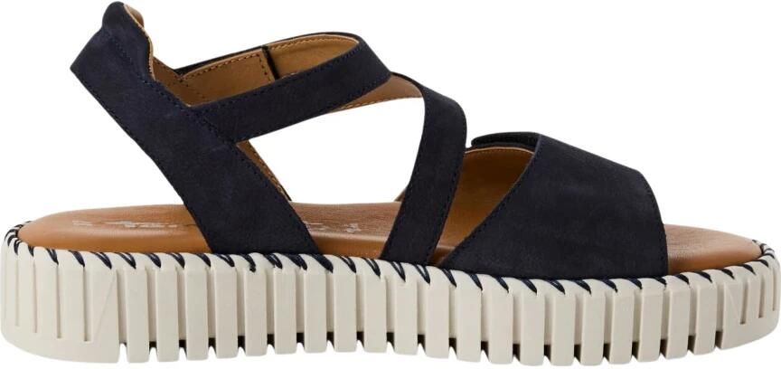 Tamaris Sandaaltjes bandjessandaal zomerschoen met geribbelde plateauzool