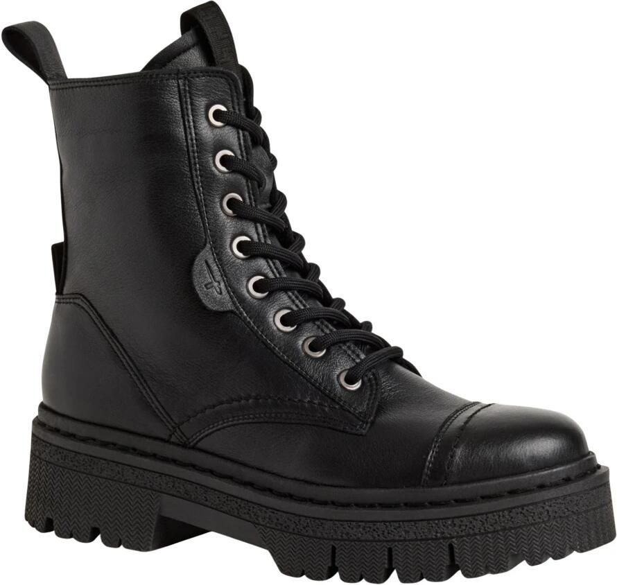 Tamaris Veterlaarsjes blokhak plateau veterboots met t-prägung op het label