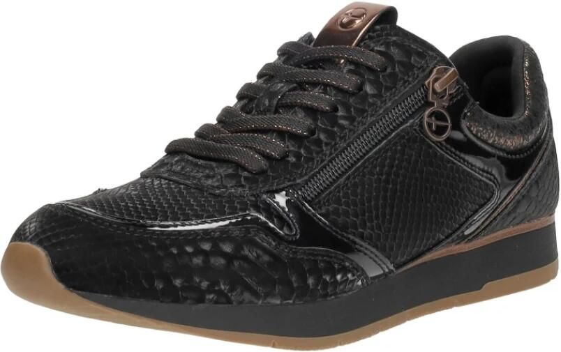 Tamaris Sportieve Zwarte Sneakers met Textiel en Synthetisch Bovenwerk Black Dames - Foto 2