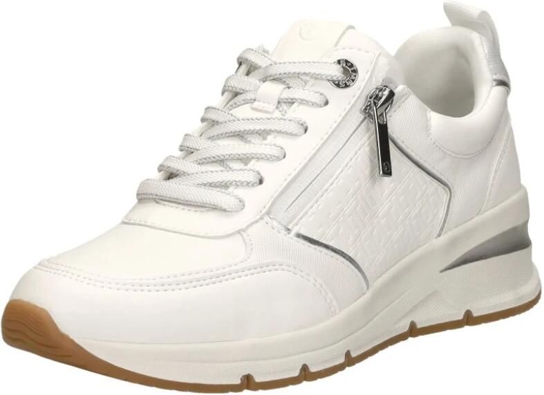Tamaris Sneakers met sleehak vrijetijdsschoen lage schoen veterschoen met buitenrits - Foto 3