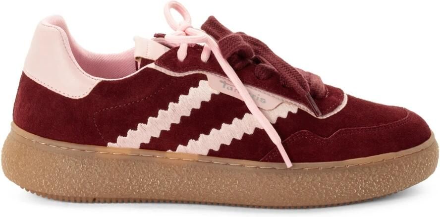 Tamaris Plateausneakers vrijetijdsschoen lage schoen veterschoen met contrast bies - Foto 7