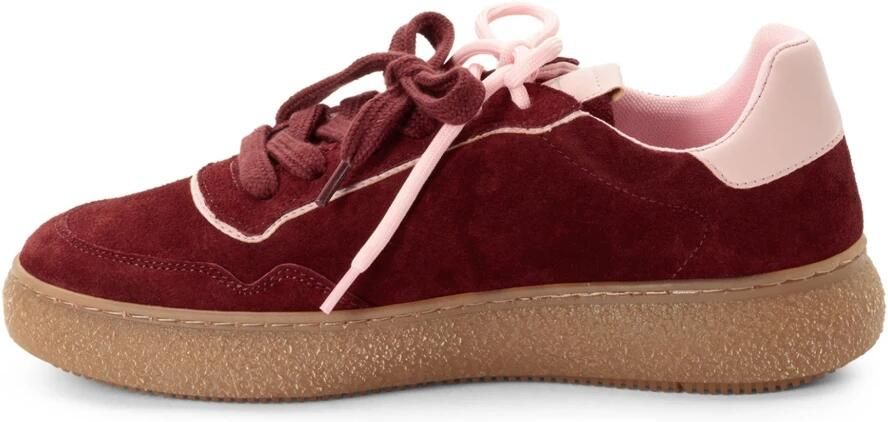 Tamaris Plateausneakers vrijetijdsschoen lage schoen veterschoen met contrast bies - Foto 9
