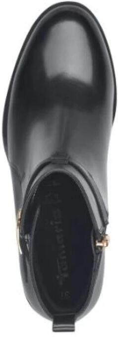 Tamaris Laarsjes blokhak business schoen ankleboots met t-logo decoratie - Foto 11