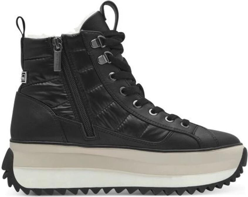 Tamaris dames enkellaarsjes gevoerd 1-26257-43 laarzen warme voering zwart vegan - Foto 2