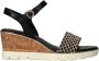 Tamaris Vegan Sleehak Sandalette met Geweven Bandje Black - Thumbnail 2