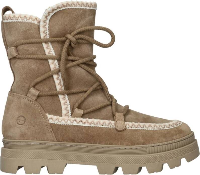 Tamaris Warm Teddy Gevoerde Suède Boot Brown Dames - Foto 3