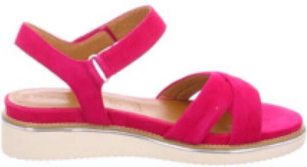 Tamaris Wig sandalen voor dames in fuchsia - Foto 4