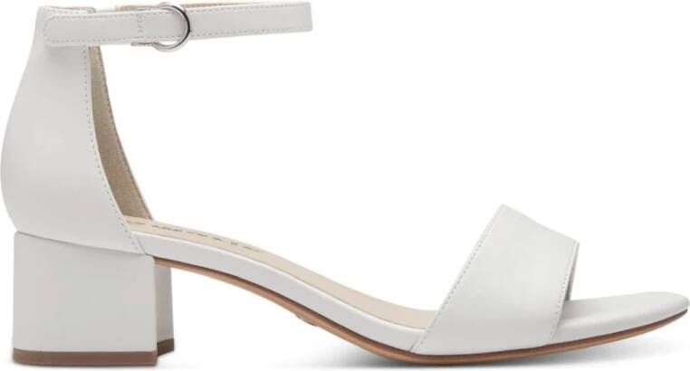 tamaris Witte Casual Platte Sandalen White Dames