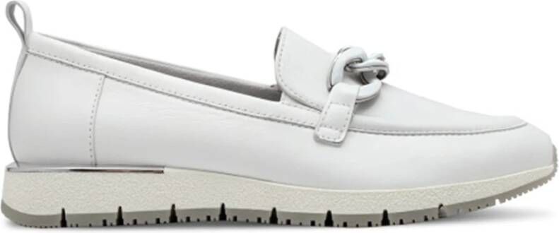 Tamaris Witte Mocassins met Kettingdetail