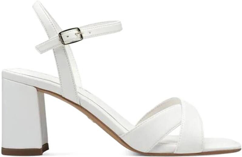 Tamaris Witte sandalen met blokhak