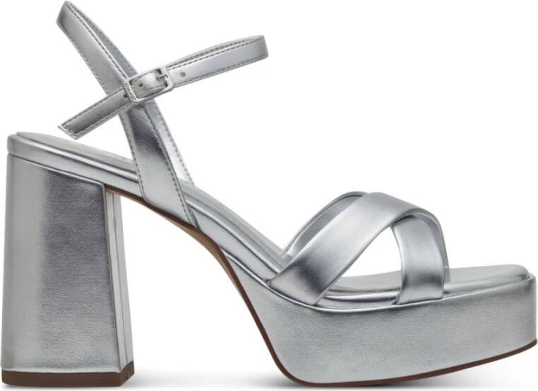 Tamaris Zilveren Platte Sandalen voor Vrouwen Gray Dames - Foto 2