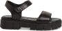 Tamaris Zwarte Casual Open Platte Sandalen Black Dames - Thumbnail 2
