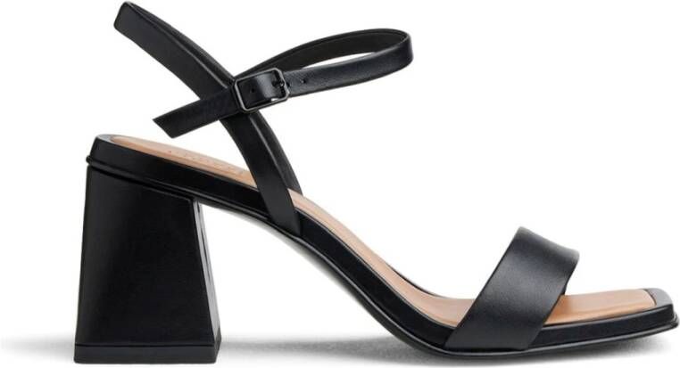 tamaris Zwarte Elegante Open Platte Sandalen Black Dames