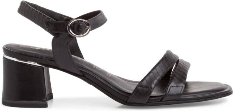 Tamaris Zwarte elegante open sandalen Zwart Dames