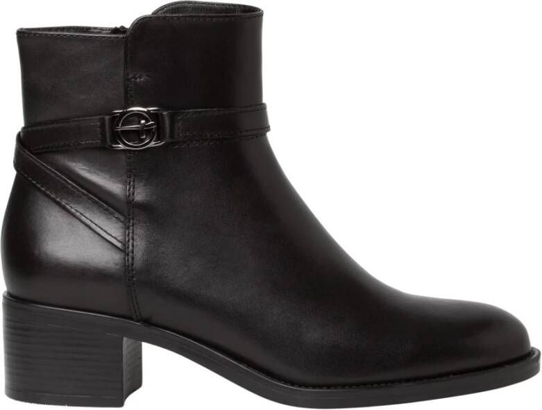 Tamaris Laarsjes blokhak business schoen met decoratieve band en logo-sieraad - Foto 3