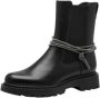 Tamaris Chelsea-boots blokhak enkellaars versierd met fonkelende banden - Thumbnail 3