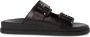 Tamaris Zwarte Leren Casual Open Slippers Black Dames - Thumbnail 2