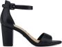 Tamaris Zwarte Leren Hoge Hak Sandalen Black Dames - Thumbnail 48