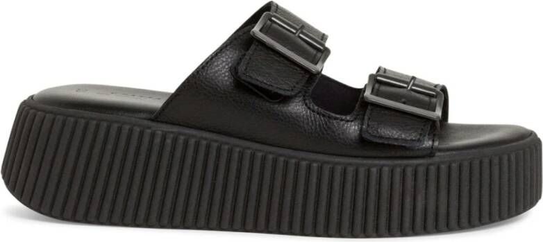 tamaris Zwarte Open Casual Slippers Vrouwen Black Dames