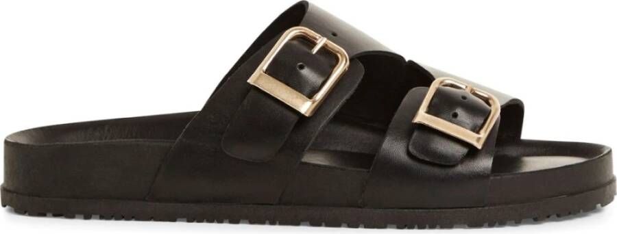 Tamaris Slippers plateau zomerschoen strandschoen met gouden gespen - Foto 4