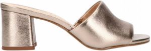 Tango | Brooklynn 1 l platino gold leather mule covered heel sole