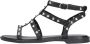 Tango | Mila 32 b black straps sandal studs black sole+studs - Thumbnail 4