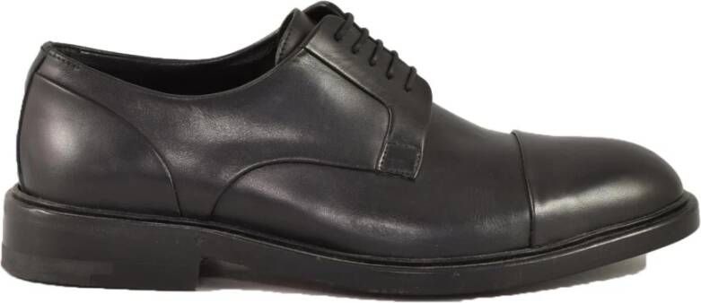 Testoni Leren schoenen met rubberen zool Black Heren