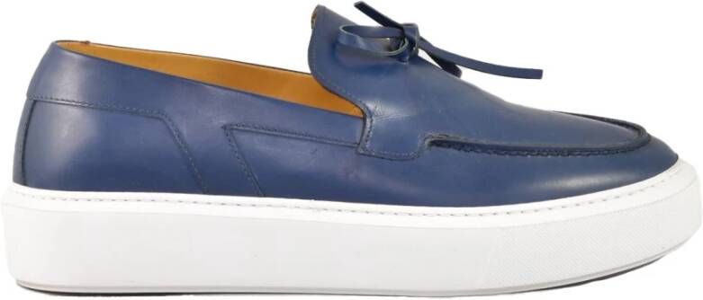 Testoni Leren schoenen met rubberen zool Blue Heren
