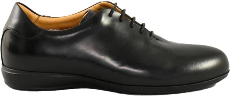 Testoni Leren Schoenen Rubberen Zool Black Heren