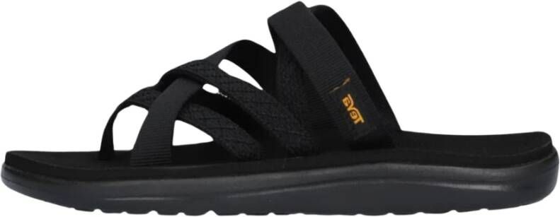 Teva Dames Sandalen met Gekruiste Textielbandjes Black Dames