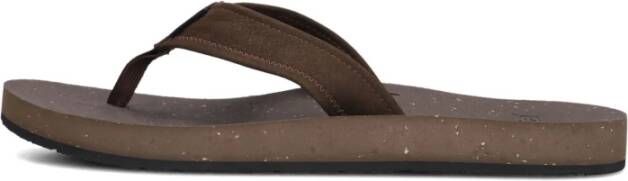 Teva Heren Leren Slippers Bruin Brown Heren
