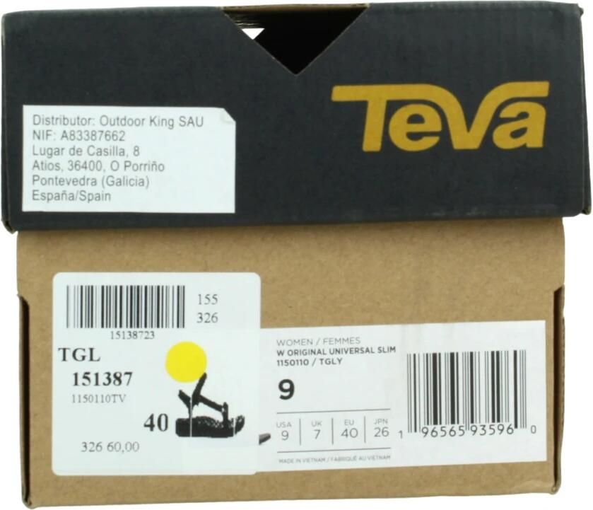 Teva ORIGINAL UNIVERSAL SLIM Dames Sandalen Zwart Rood - Foto 5