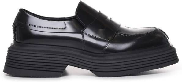 THE Antipode Zwarte platte schoenen met 98% katoen Black Heren
