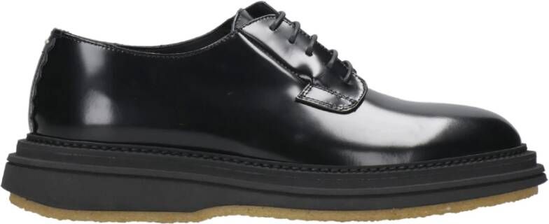 THE Antipode Zwarte platte schoenen met veters Black Heren