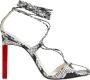 The Attico Adele Slangenprint Hoge Hak Sandalen Gray Dames - Thumbnail 4