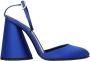 The Attico Blauwe Satijnen Hoge Hak Sandalen met Gesp - Thumbnail 1