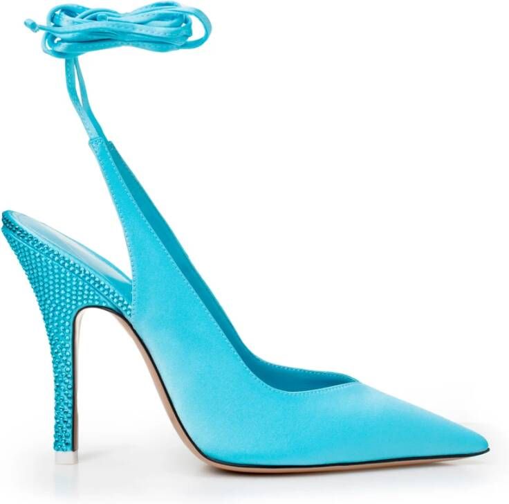 The Attico Blauwe Venus Slingback Pumps Blue Dames